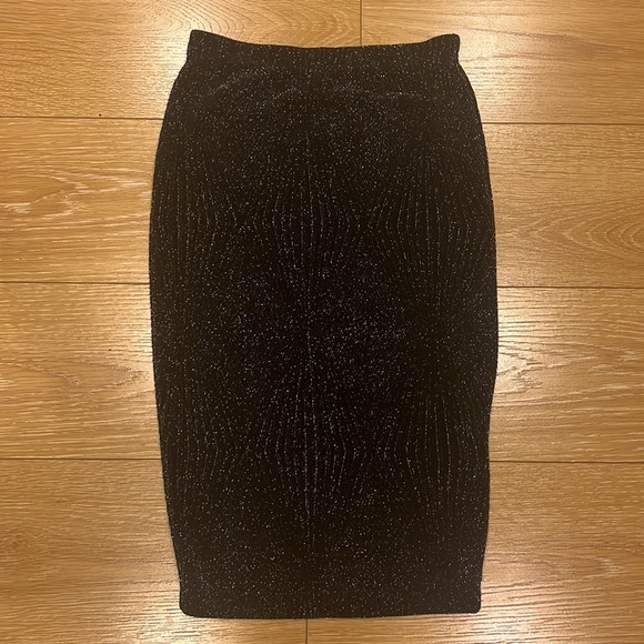 Skirt & Top Set - Black Sparkles, Stretch - Picture 6 of 7